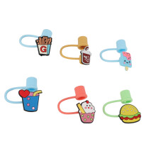 6Pcs Silicone Straw Caps Eco Friendly Reusable Dustproof Universal Tip Covers