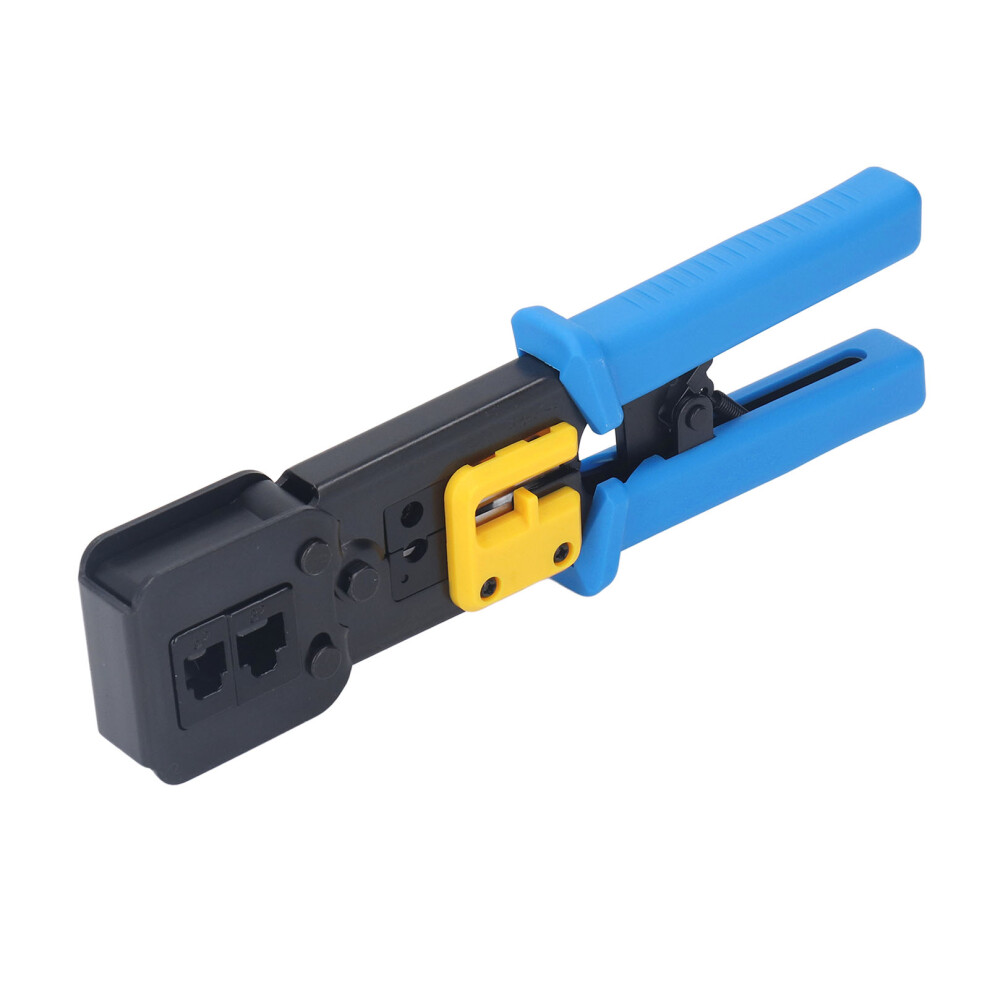 Rj45 Crimp Tool Kit Pass Thru Cat6 Cat5e Network Cable Tester & Wire Stripper 9411331864581
