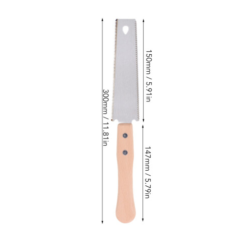 Precision Small Hand Saw 14/17 TPI Dual Edge Pull Handle Garden Trim Tool 1