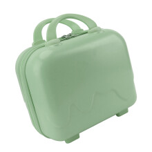 Matcha Green 14in Travel Luggage with Secure Straps & Durable Shell