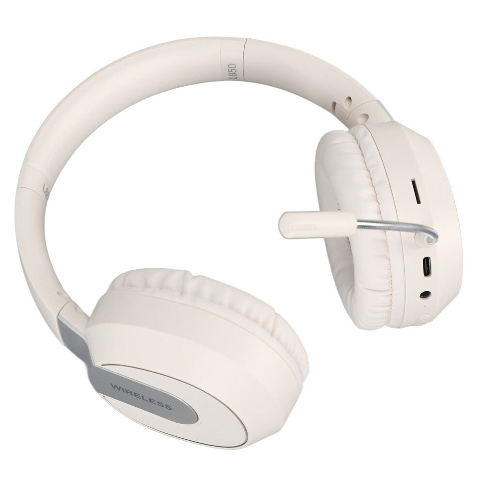 Wireless Gaming Headset Foldable Noise Reduction 400Mah Bluetooth Headphones Beige 9451331866611