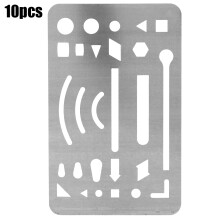 10Pcs 27 Holes Erasing Shield Multipurpose