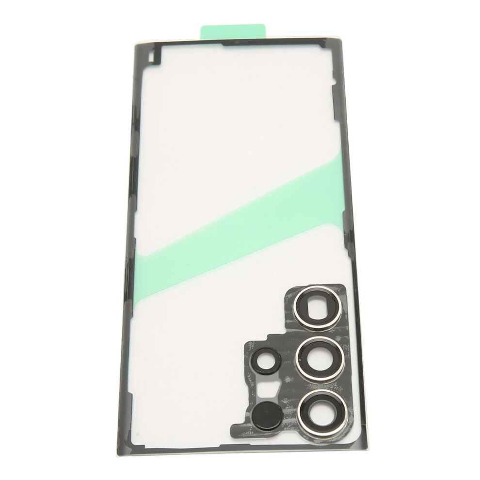 Transparent Glass Back Cover For Galaxy S23 Ultra 5G With Camera Lens & Stand Silver 5091331872409