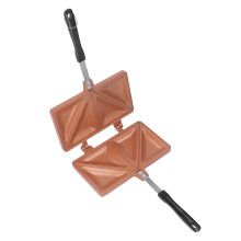 Aluminiumlegierung Doppelter Sandwichmaker Hot-Dog-Toaster, 21,6 cm Bratpfanne
