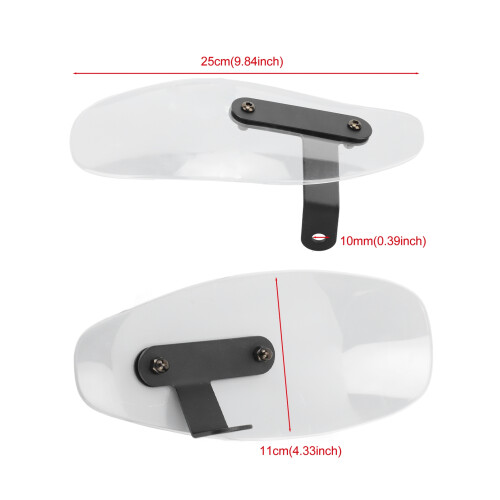 Universal Transparent ABS Motorcycle Hand Guard, Reduces Wind Resistance 1