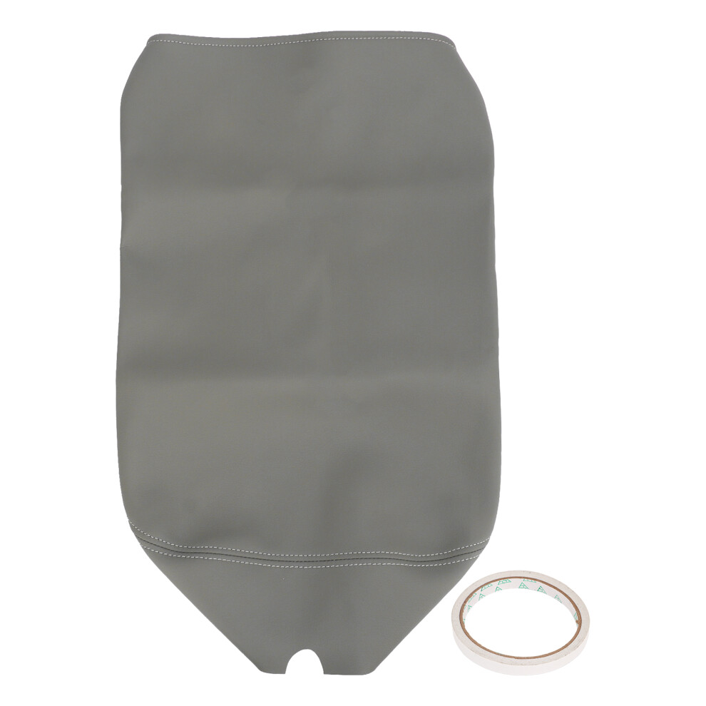 Pu Leather Console Armrest Cover Smooth Surface Grey 9121376125935