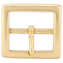 Brass Belt Buckle Single Pin End Bar Heel Gold