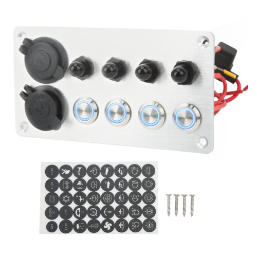 4 Gang Push Button Switch Panel With Circuit