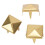 100 PCS 9MM Brass Copper Square Rivets Apparel 8