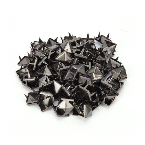100 PCS 9MM Brass Copper Square Rivets Apparel