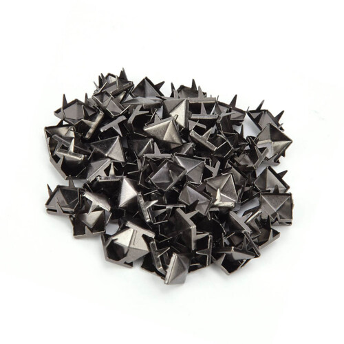 100 PCS 9MM Brass Copper Square Rivets Apparel 2