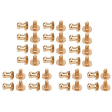 20 Sets Screw Nail Rivet Copper Round Head Stud