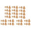 20 Sets Screw Nail Rivet Copper Round Head Stud 1