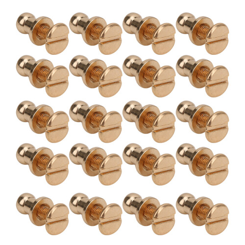 20 Sets Screw Nail Rivet Copper Round Head Stud 2