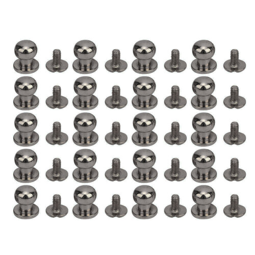 20PCS 9 x 8mm DIY Copper Rivets Round Head Nipple