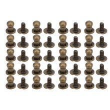 20 Sets Screw Nail Rivet Copper Round Head Stud