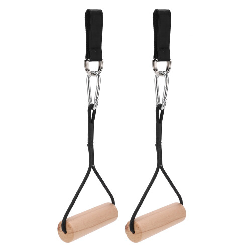 Pull Up Workout Handle Chin Up Wood Grips Heavy 1