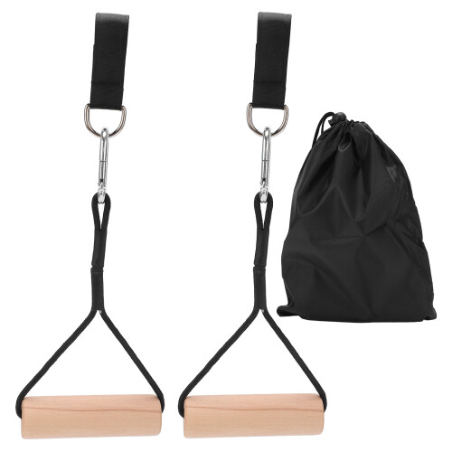 Pull Up Workout Handle Chin Up Wood Grips Heavy