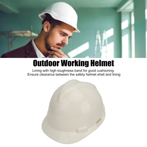 Industrial Hard Hat ABS White Adjustable Helmet 2