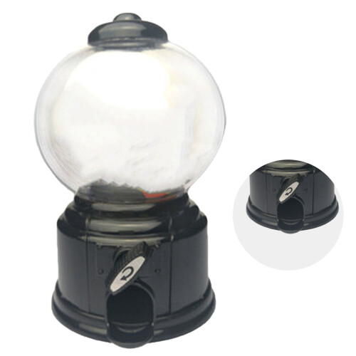 Kids Vending Toy Machine, Multi-Function Retro Plastic Gumball Dispenser, Black