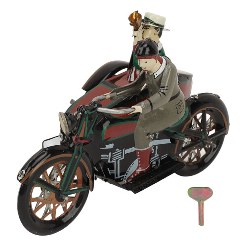 MS804A Tin 3-Wheeled Wind-Up Toy, 191g Vintage 1