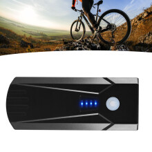Wiederaufladbares LED-Mountainbike-Licht mit lauter Elektrohorn, ABS, Schwarz