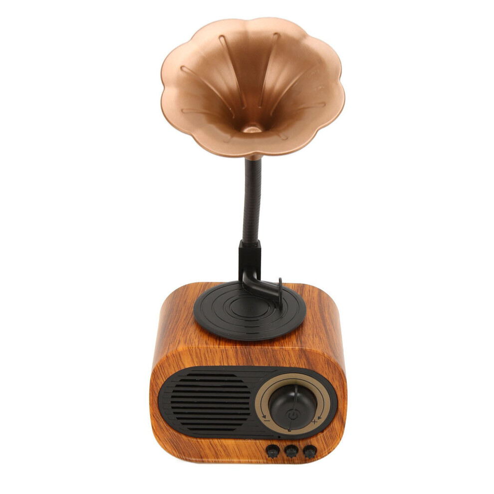 Rechargeable Bluetooth Stereo Speaker In Antique Phonograph Look 1500Mah Brown 3001331910782