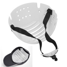 White PE Baseball Cap Insert with Chin Strap, Anti-Impact Protective Layer