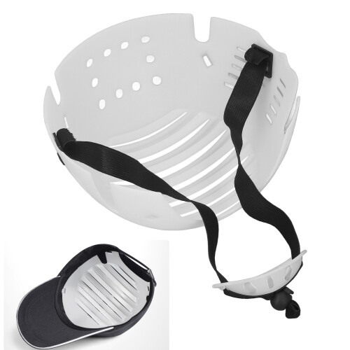 White PE Baseball Cap Insert with Chin Strap, Anti-Impact Protective Layer
