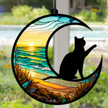 Heartfelt Cat Memorial Suncatcher TYU402 Acrylic Window Ornament