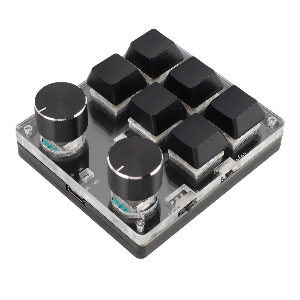 Usb Mini 6-Key Macro Keypad With 2 Knobs, Switch, Custom Programmable Red 4001331917124