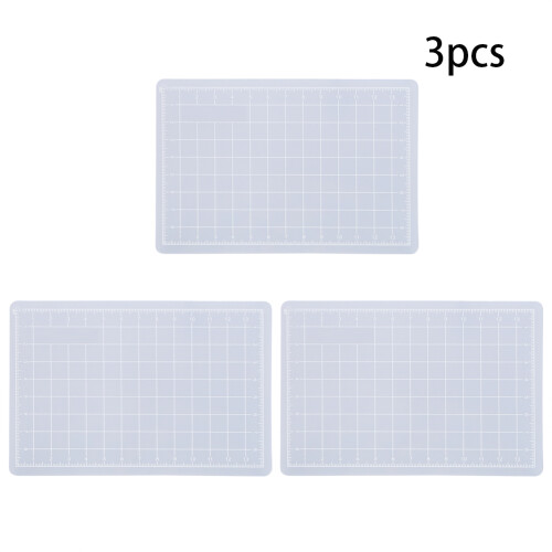 3PCs Translucent Cutting Mat Non slip Cut Board