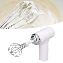 Tragbarer elektrischer Schneebesen, kabelloser Handmixer, weiß, vielseitiges Werkzeug