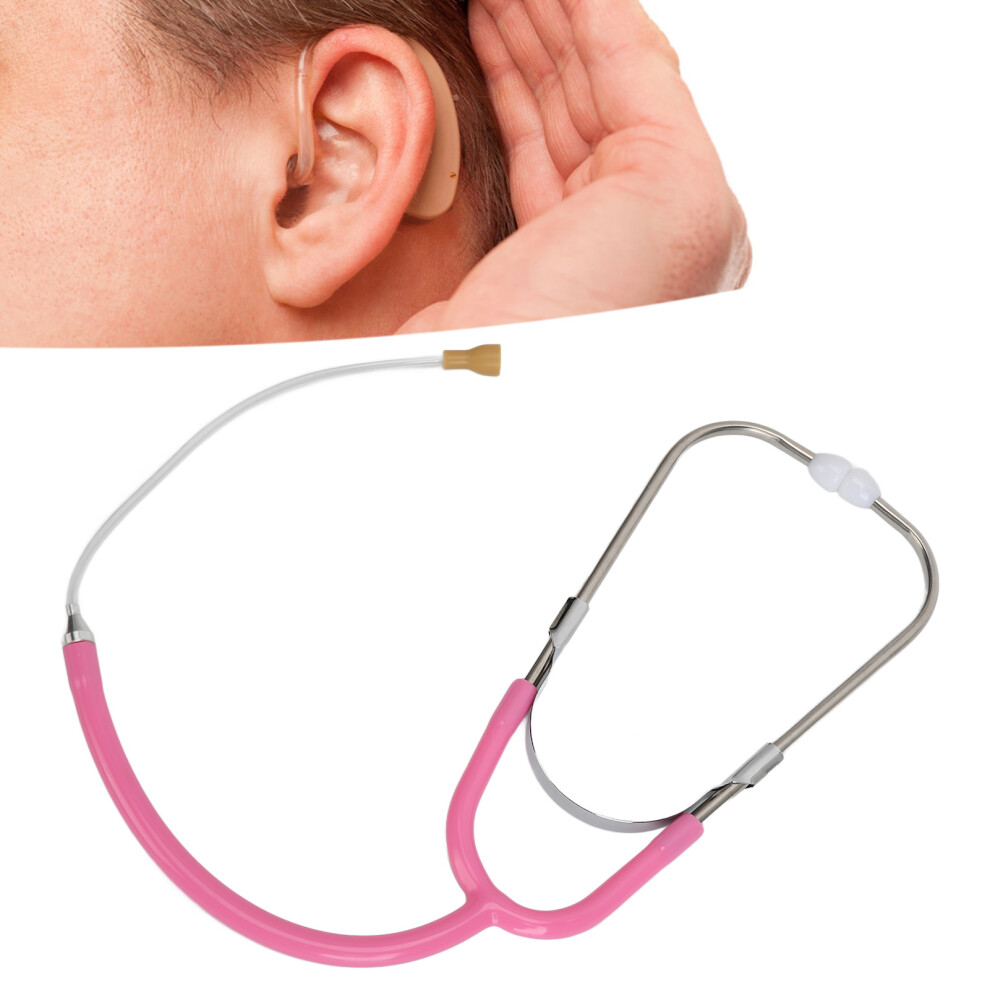 Pink Convenient Stethoscope For Comprehensive Hearing Aid Testing