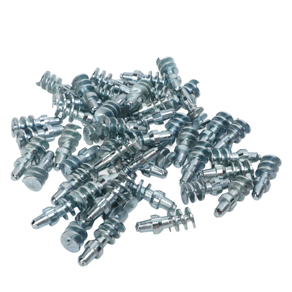 50 Pcs Tire Stud Screw Anti Slip Tire Silver 9121376131691