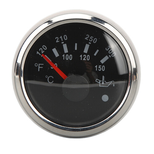 52MM Oil Temperature Gauge 50-150C Silver 1