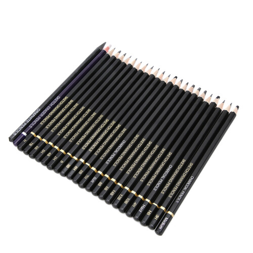 24Pcs Drawing Pencil Professional Charcoal 1