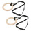1 Pair Wooden Gymnastic Rings with Adjustable 4