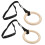 1 Pair Wooden Gymnastic Rings with Adjustable 7