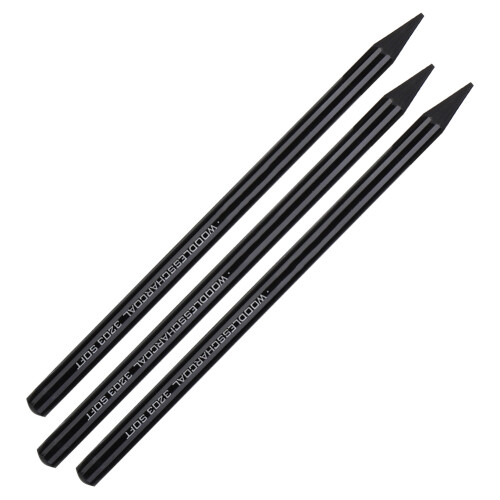 3pcs Pure Carbon Sketch Pencil Professional 2