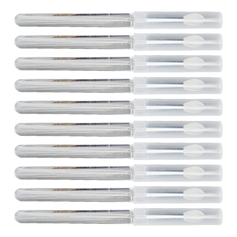 10pcs Silicone Nail Art Stick with Cover for Mirror Powder  Reusable Tool