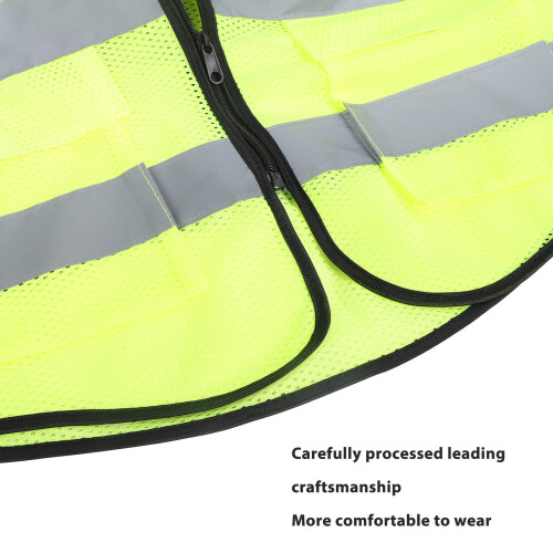 High Visibility Reflective Safety Vest with Multi Pockets & Breathable Mesh 2