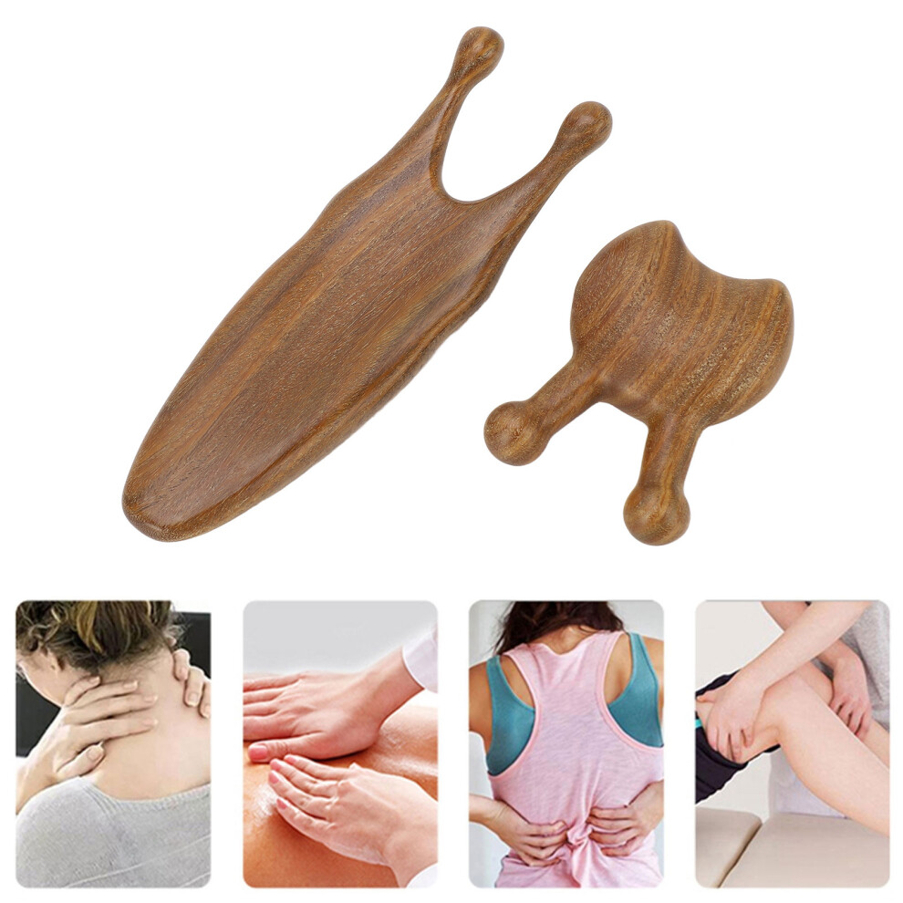 2pcs Sandalwood Nose Massage Tools for Stress Relief and Skin Smoothing