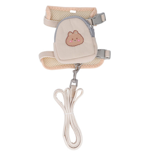 Durable Polyester Cotton Backpack Harness with Leash - Ideal for Small Pets 1