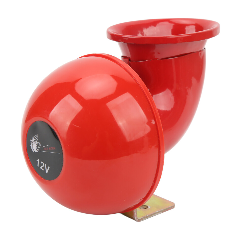 12V 115Db Retro Electric Bull Horn Car Red 9121376132650