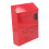 Rustic Red Iron Wall-Mounted Locked Mailbox with 3 Hooks, Waterproof 16