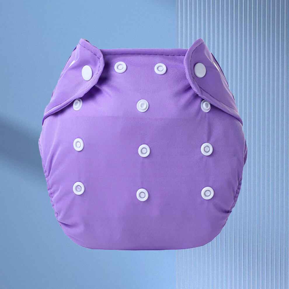 Adjustable Polyester Fiber Cloth Diaper For Ages 0-1.5 Years Purple