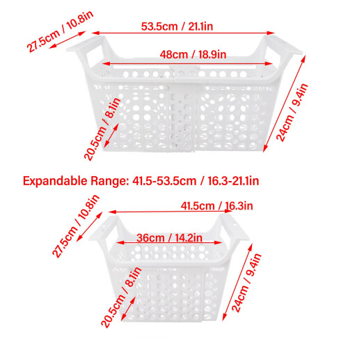 Versatile Deep Freezer Organizer Bin Expandable PP Up to 15KG Load 1