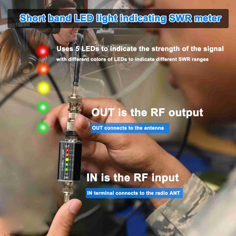 3-30Mhz Led Swr Meter For Shortwave Broadcast Standing Wave Detection 9301331944416