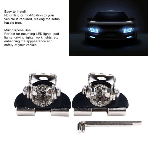 2Pcs Iron LED Light Bar Mounting Bracket for Car Off-Road Vehicle 2
